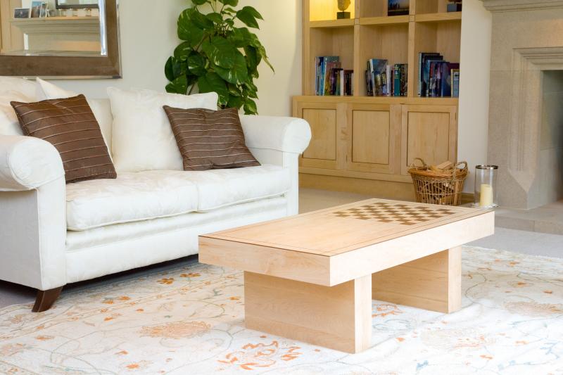 Chess table and bookcase by Andrew Lawton