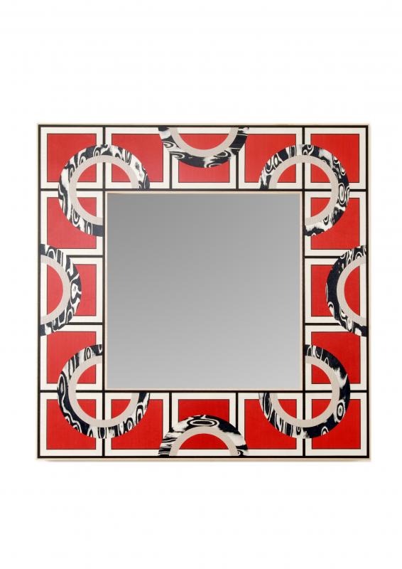 Marquetry mirror by Christine Meyer-Eaglestone